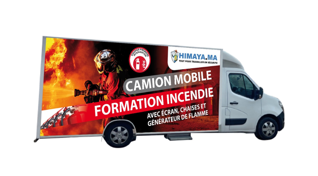 Camion mobile pour une formation incendie 100% pratique